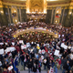 Wisconsin protesters descend on the Capitol.